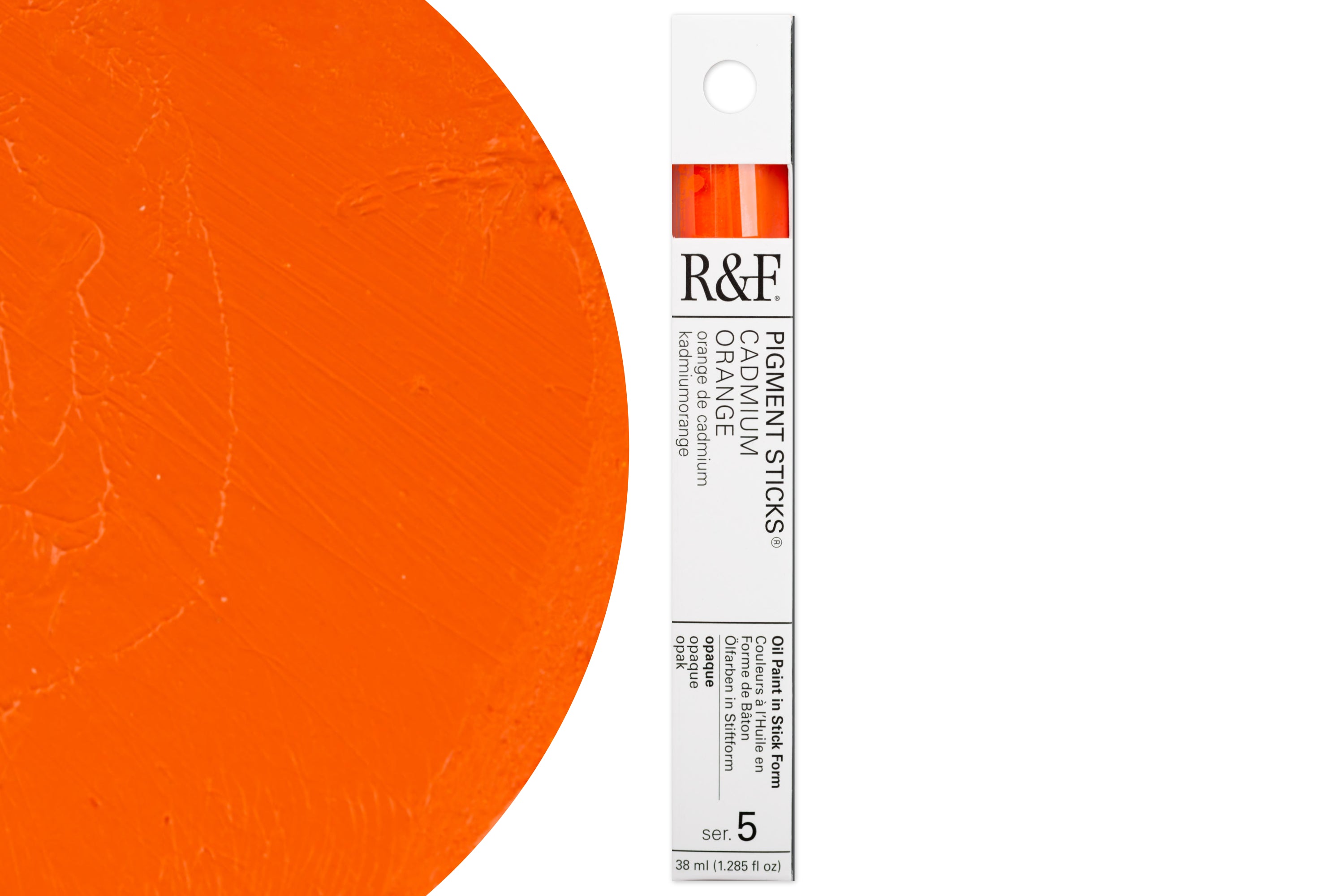 R&F Pigment Stick, Cadmium Orange, 38 mL