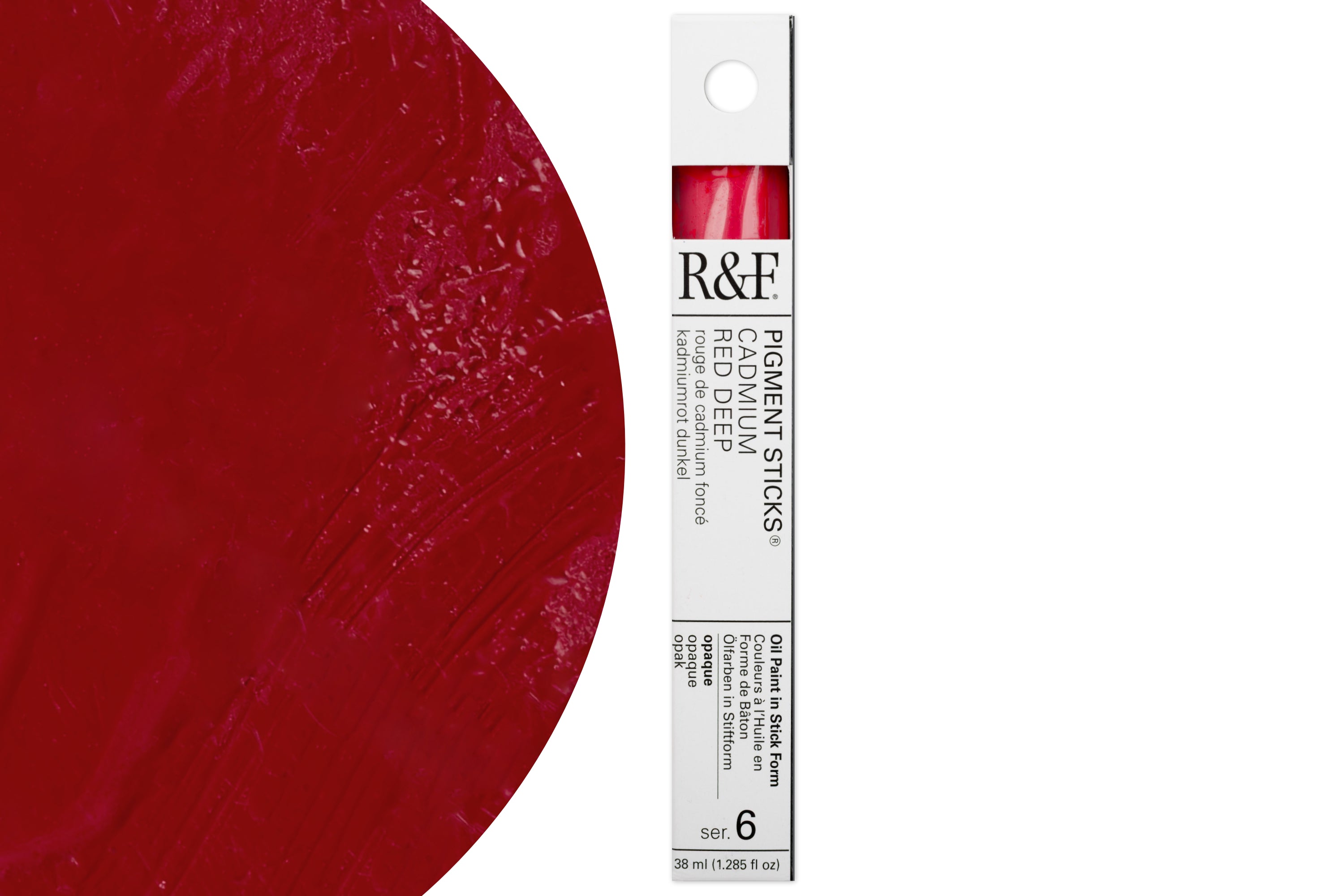 R&F Pigment Stick, Cadmium Red Deep, 38 mL