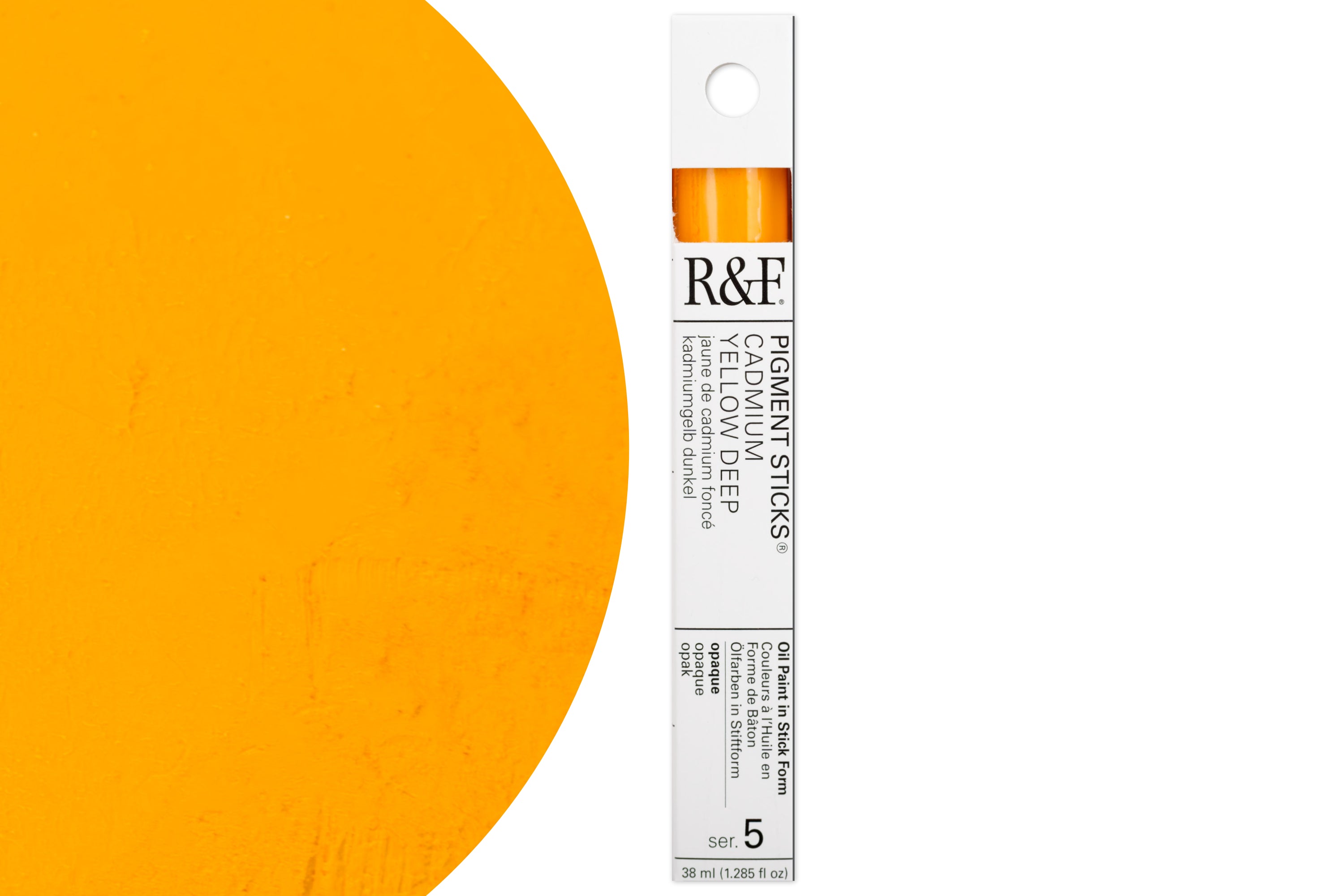 R&F Pigment Stick, Cadmium Yellow Deep, 38 mL
