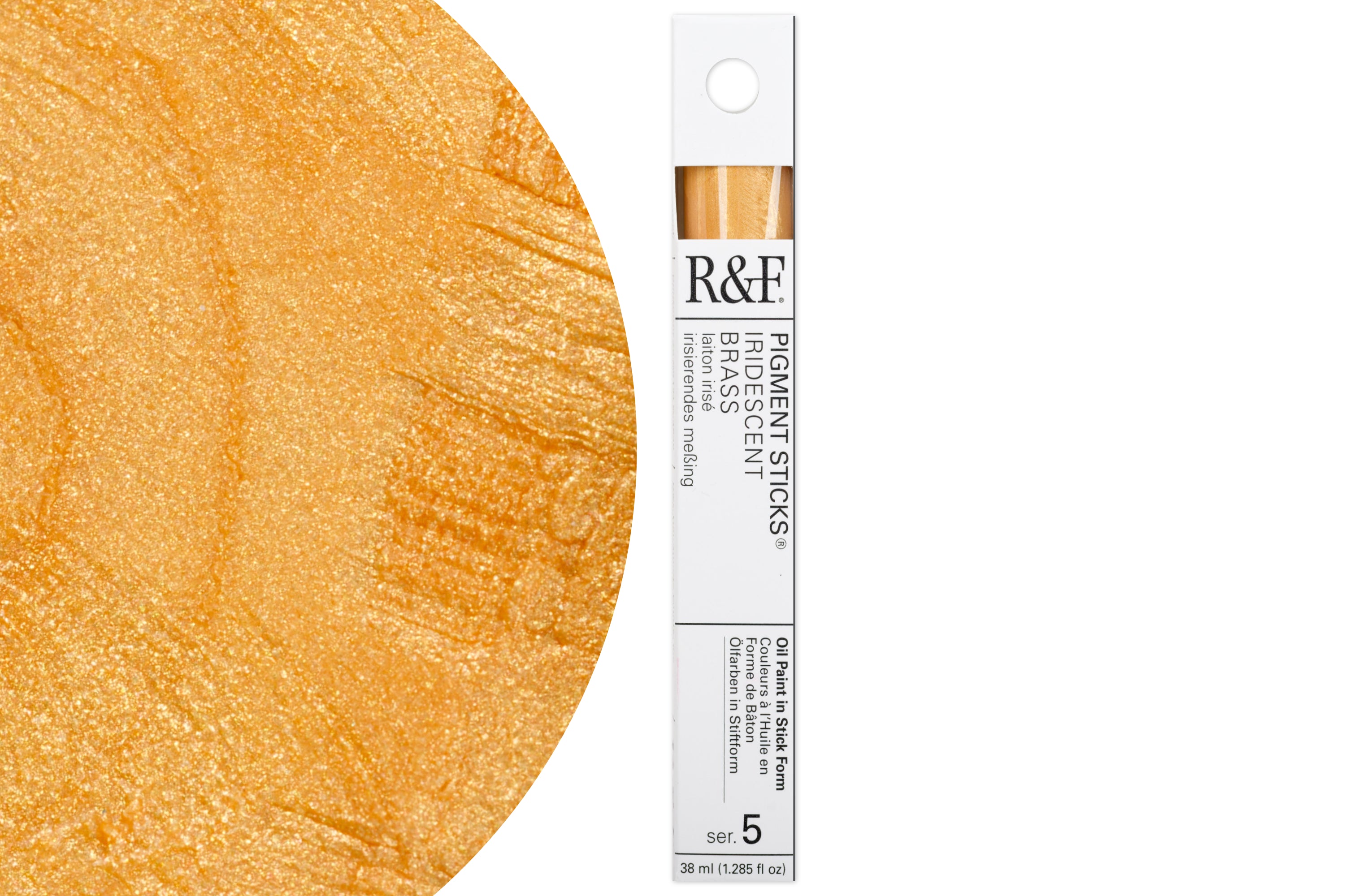R&F Pigment Stick, Iridescent Brass, 38 mL