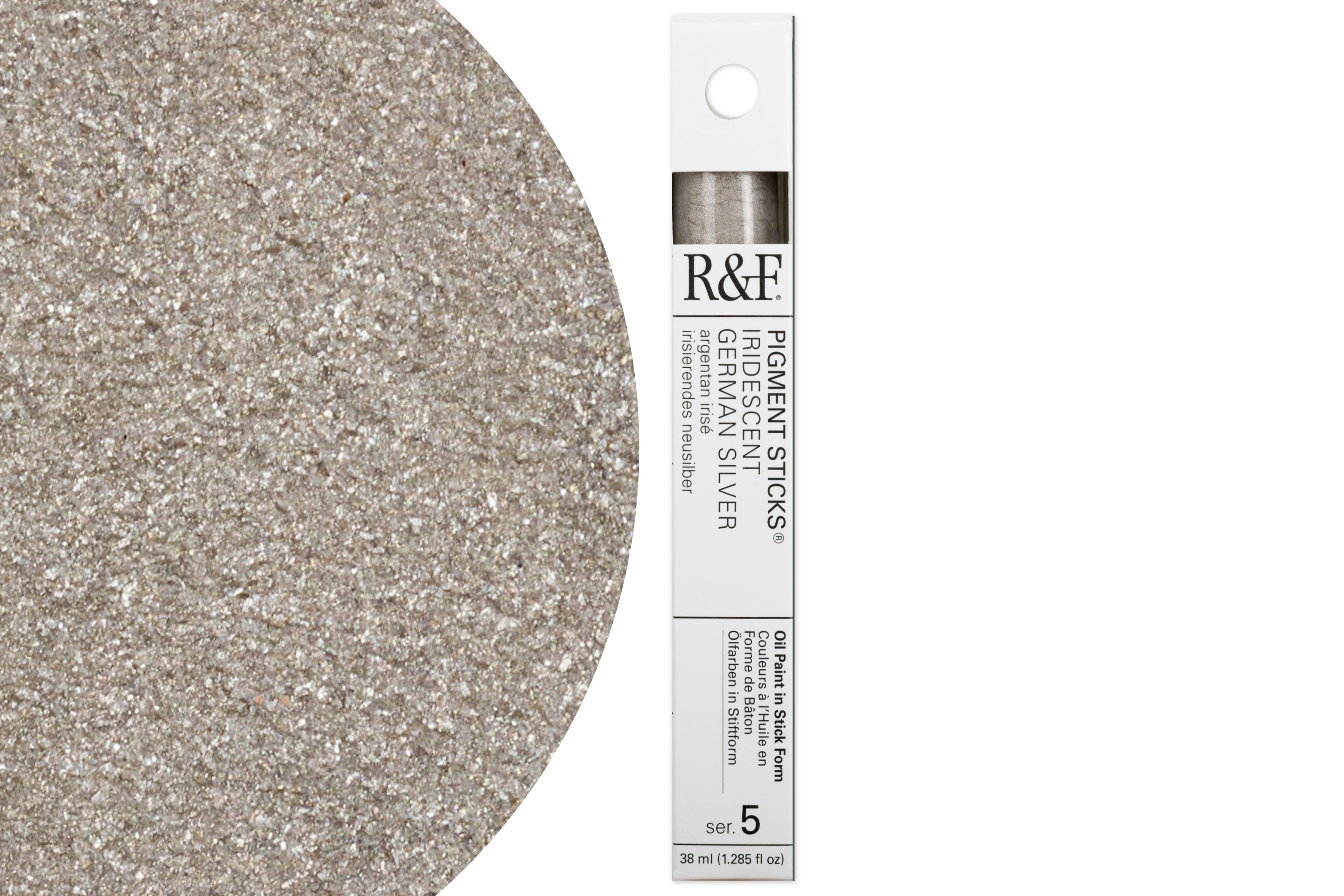 R&F Pigment Stick, Iridescent German Silver, 38 mL