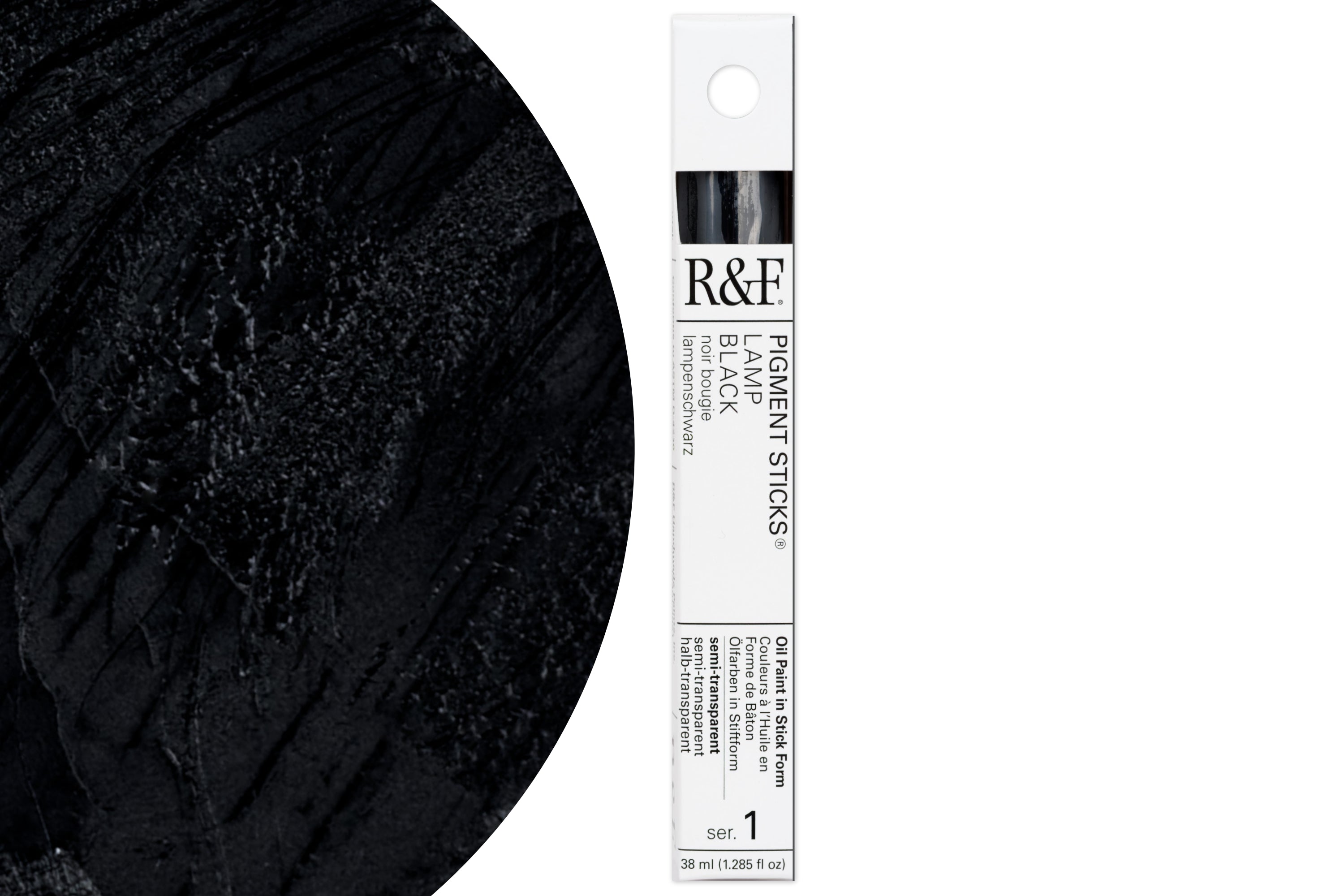 R&F Pigment Stick, Lamp Black, 38 mL
