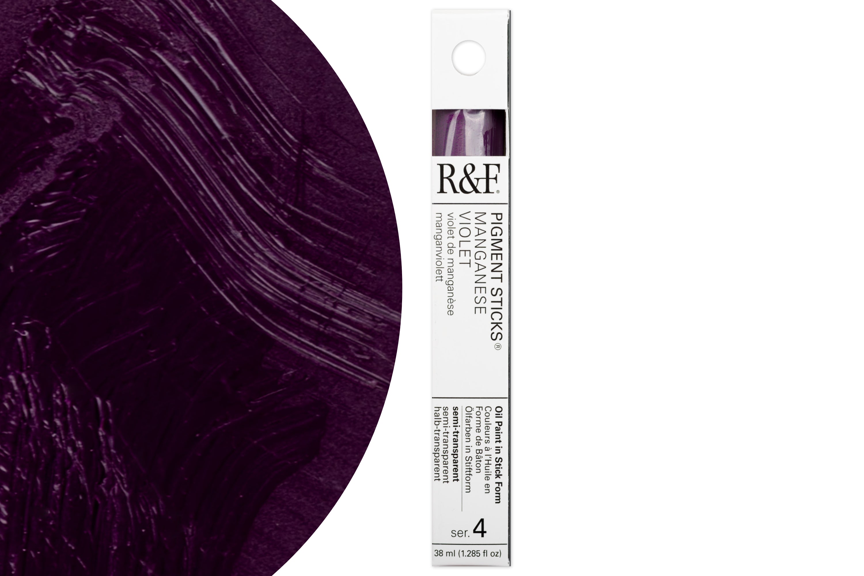 R&F Pigment Stick, Manganese Violet, 38 mL