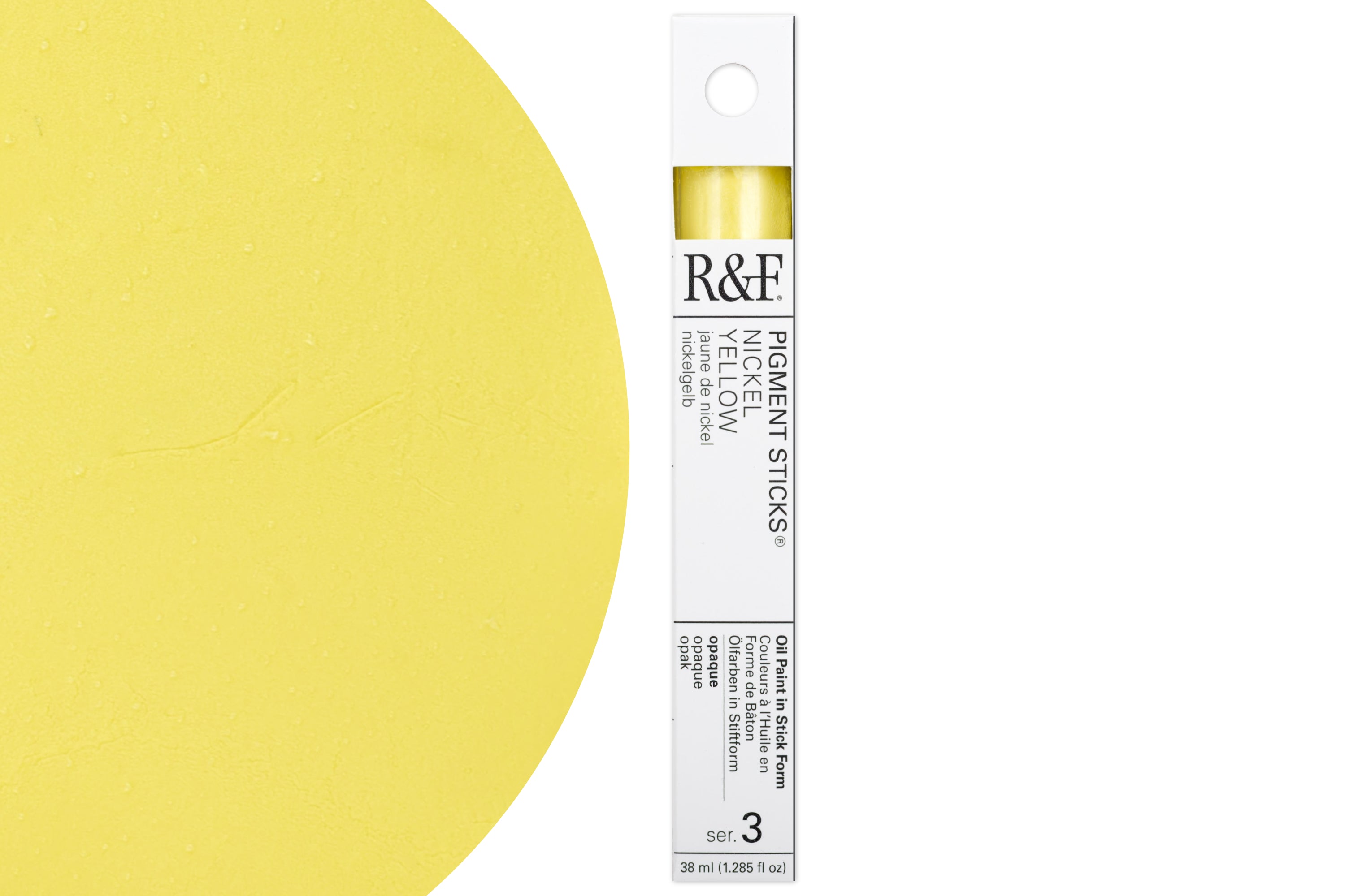 R&F Pigment Stick, Nickel Yellow, 38 mL