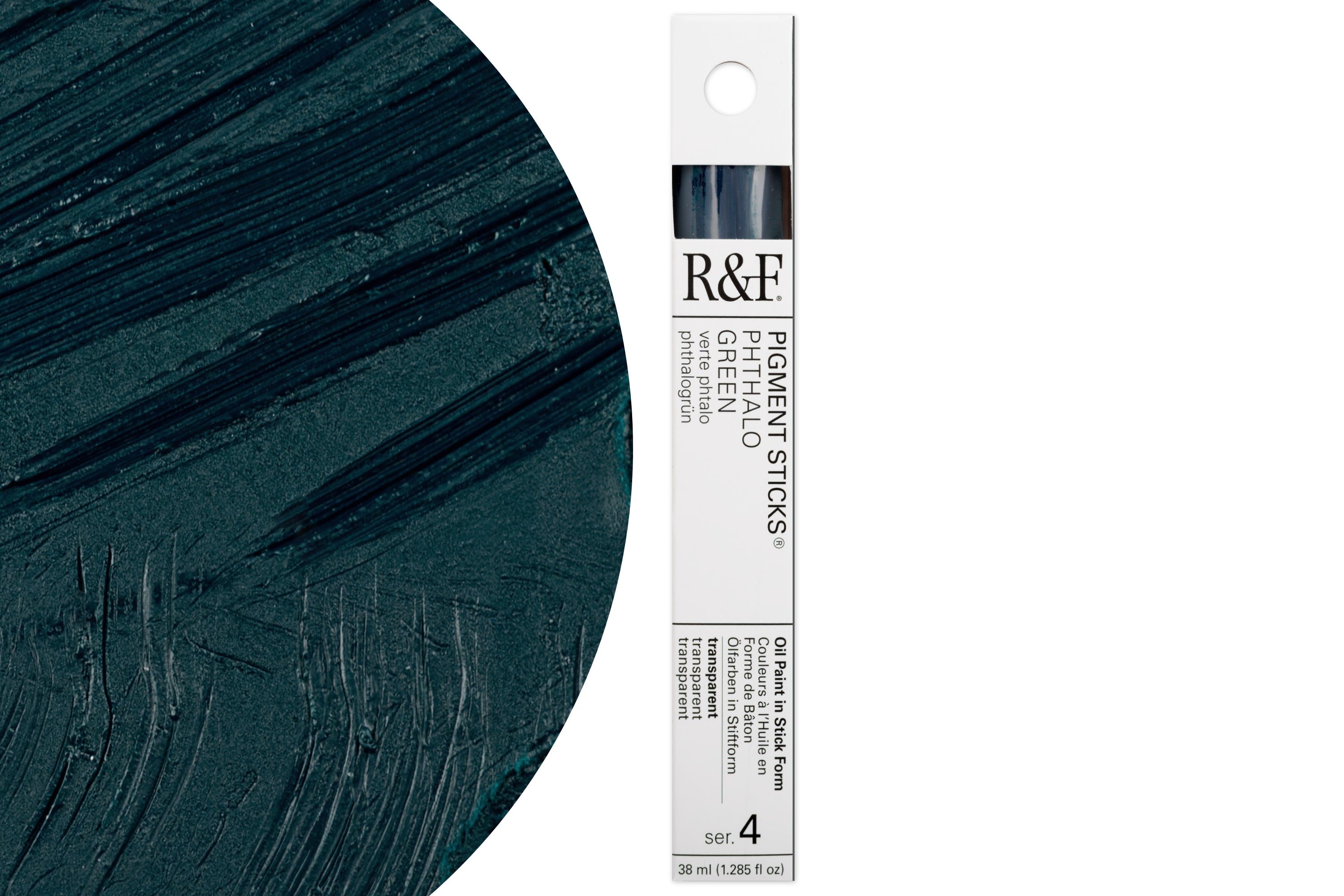 R&F Pigment Stick, Phthalo Green, 38 mL