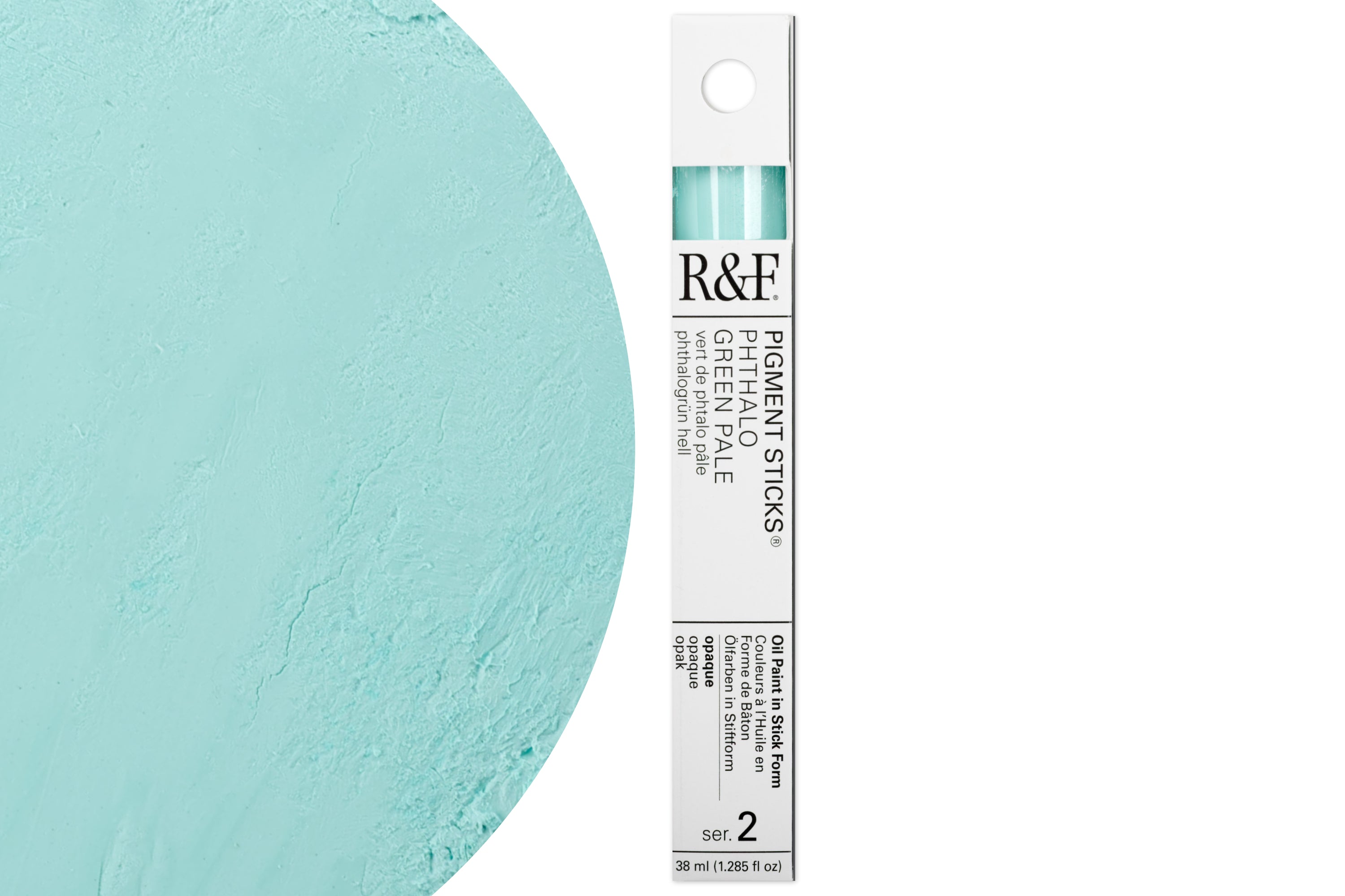 R&F Pigment Stick, Phthalo Green Pale, 38 mL