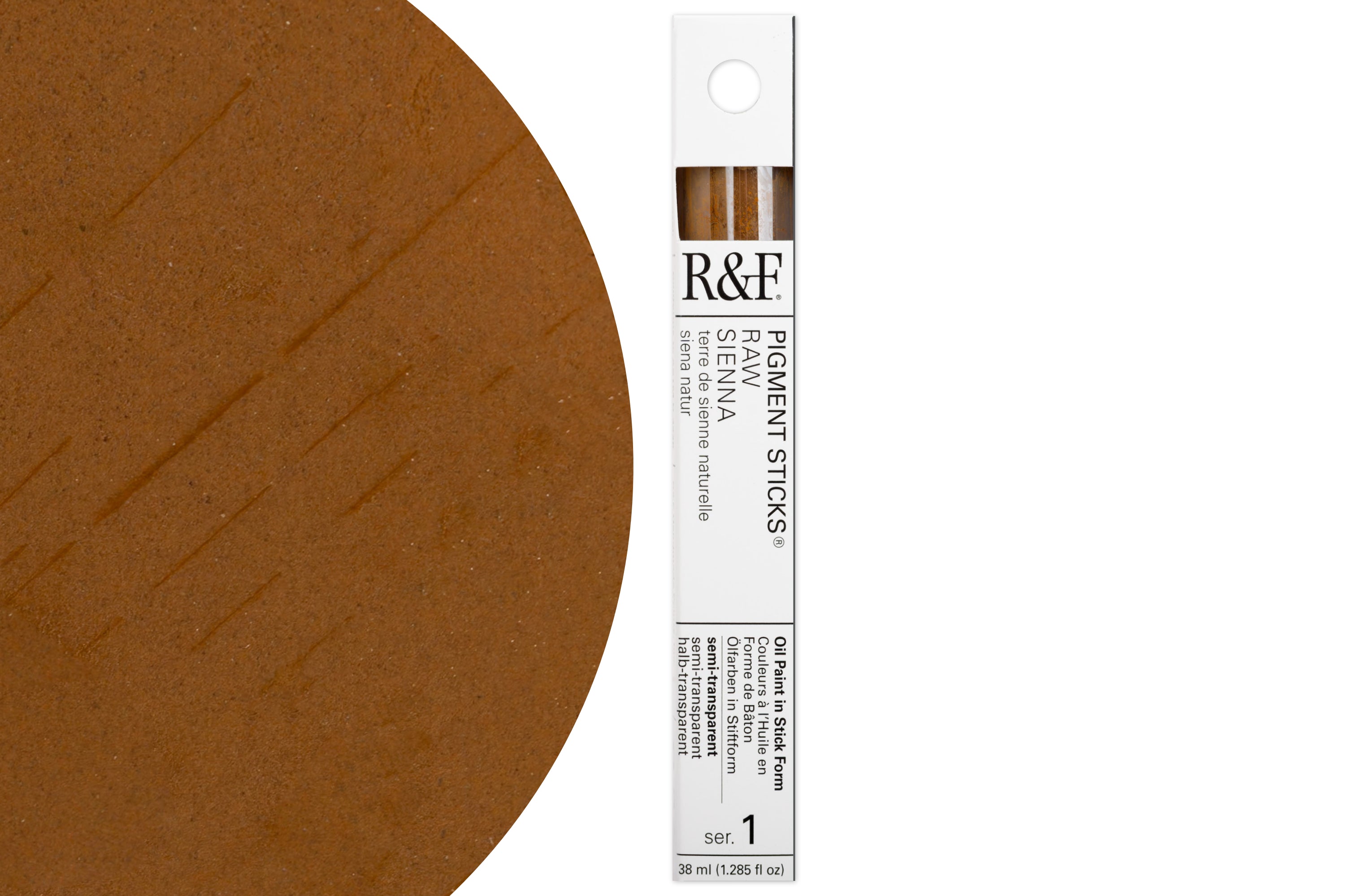 R&F Pigment Stick, Raw Sienna, 38 mL