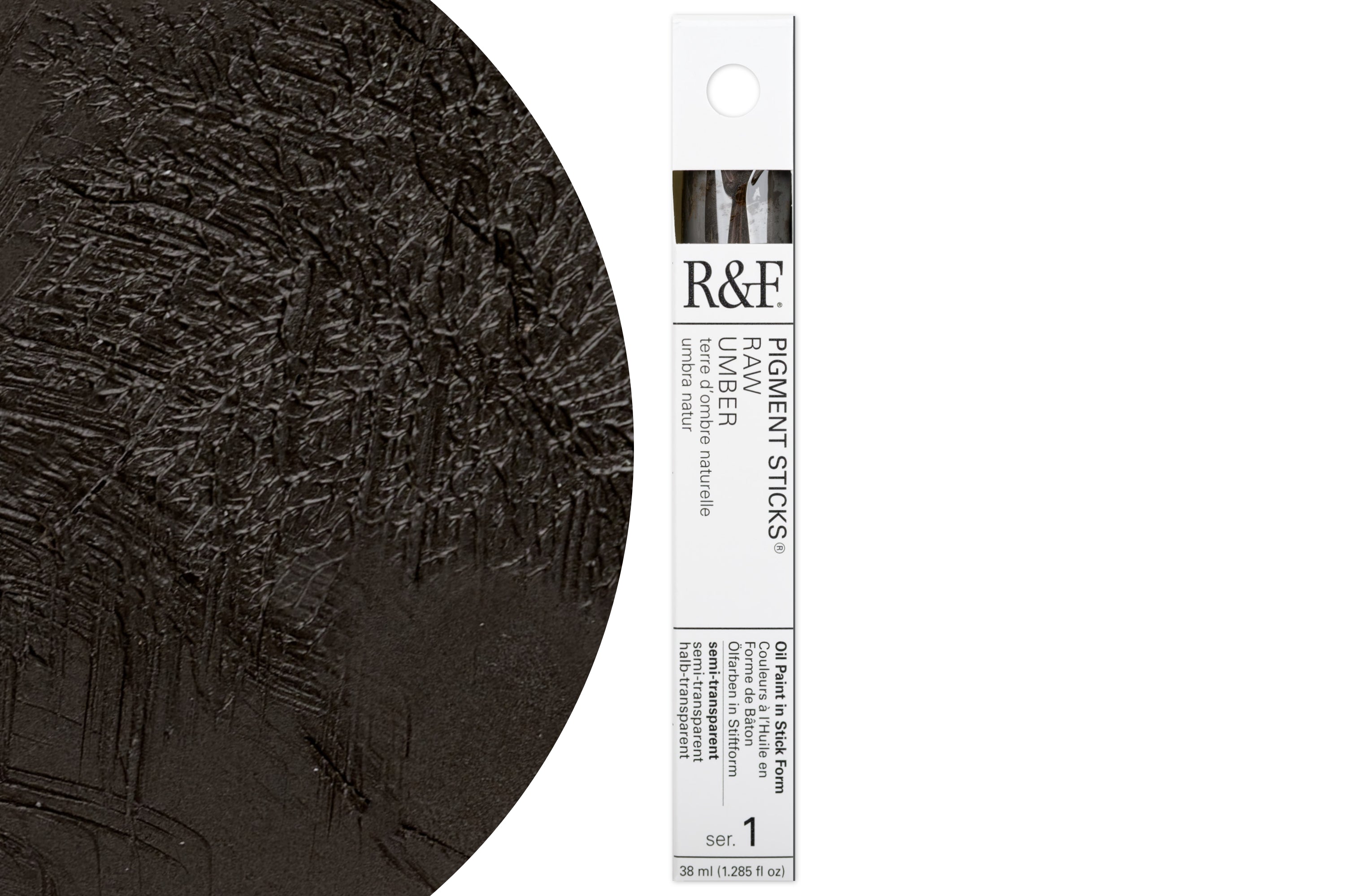 R&F Pigment Stick, Raw Umber, 38 mL