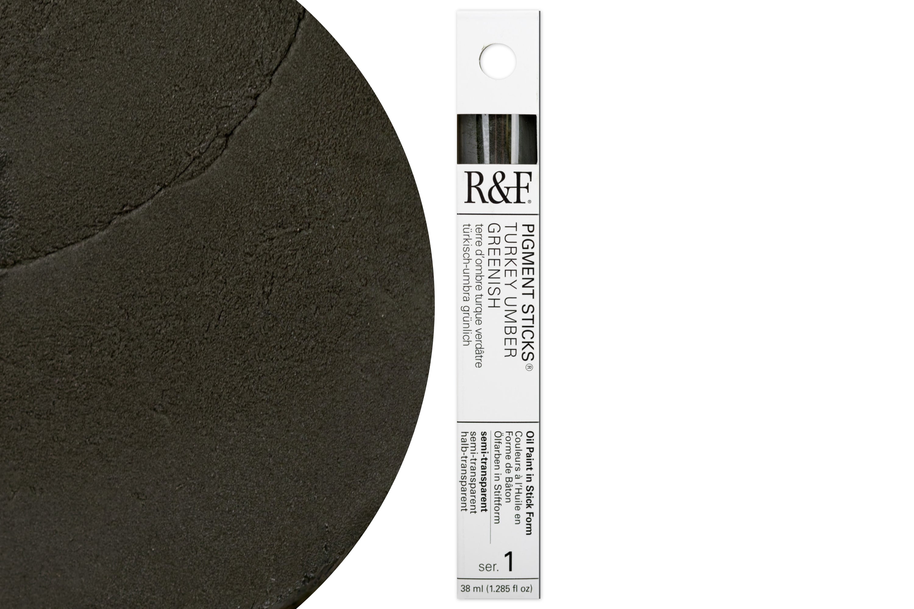R&F Pigment Stick, Turkey Umber Greenish, 38 mL