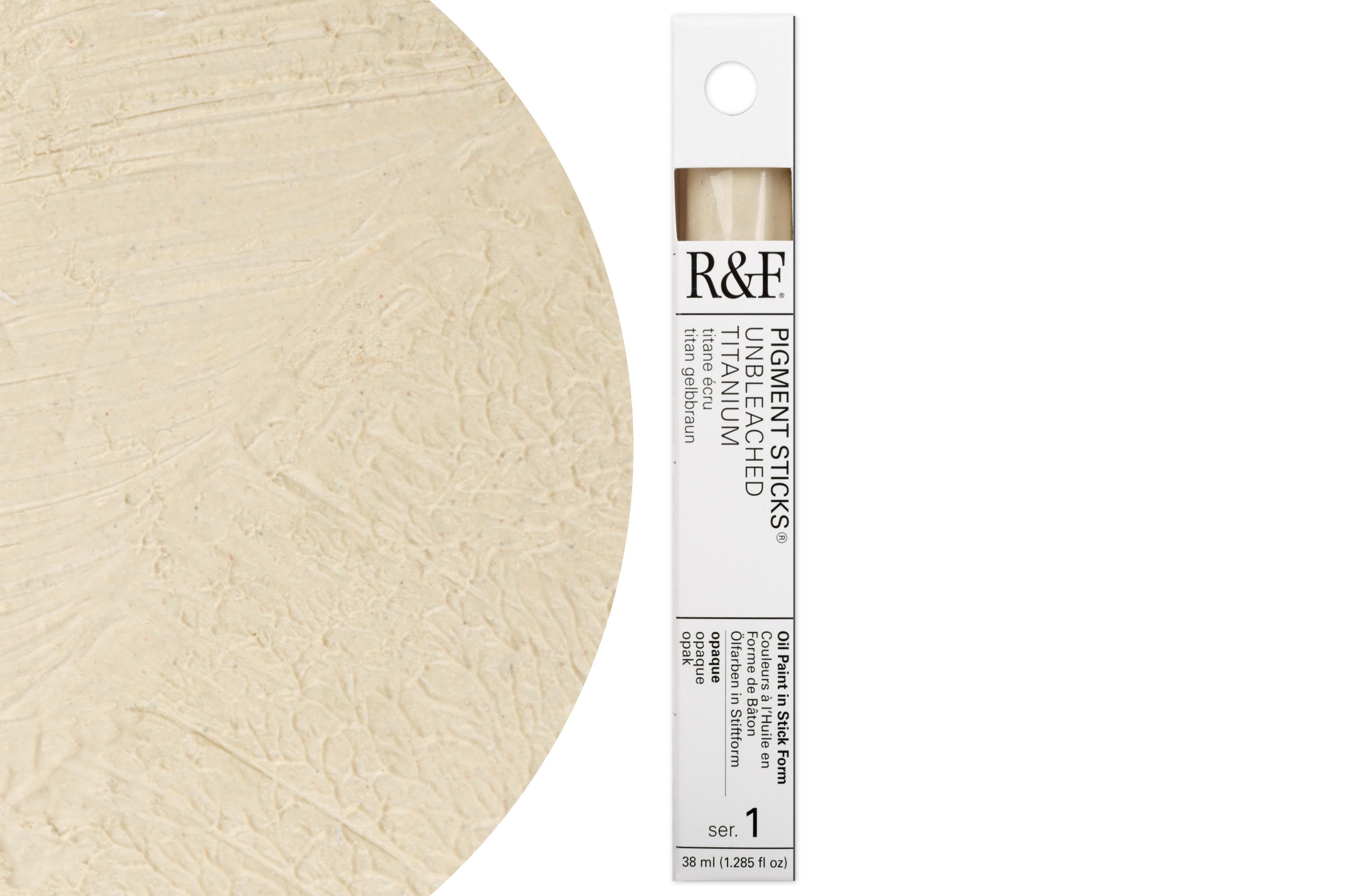 R&F Pigment Stick, Unbleached Titanium, 38 mL