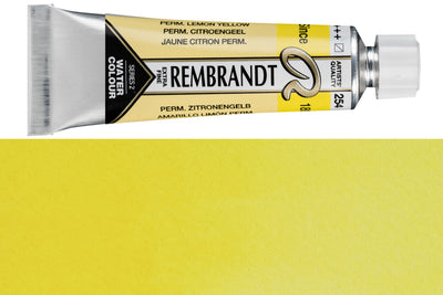 Rembrandt Watercolor, 10 mL, #254 Permanent Lemon Yellow