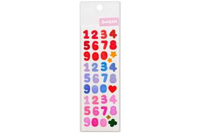Aurora-Foil Number Sticker Sheet