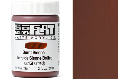 Golden SoFlat Matte Acrylics, Burnt Sienna