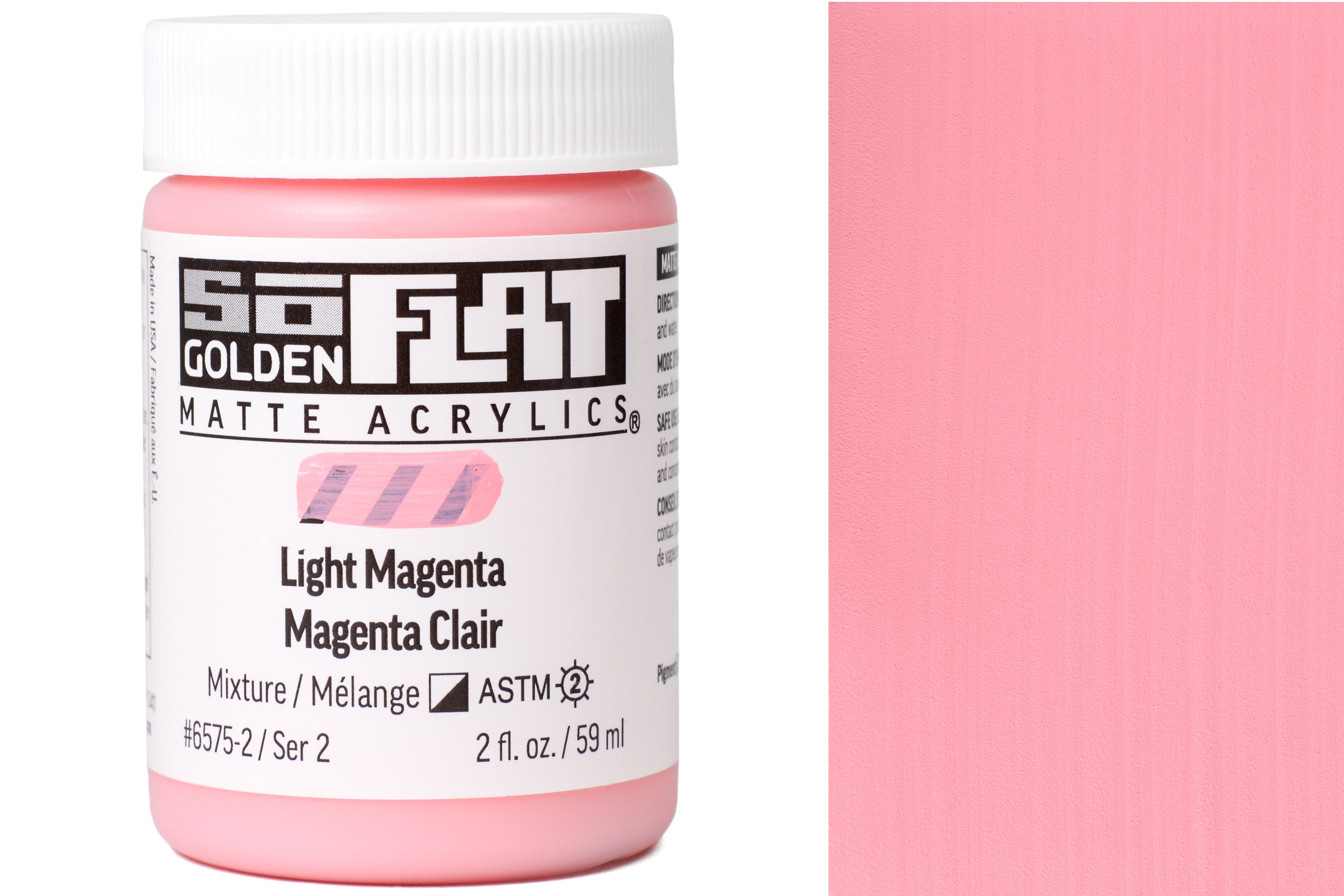 Golden SoFlat Matte Acrylics, Light Magenta