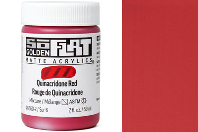 Golden SoFlat Matte Acrylics, Quinacridone Red