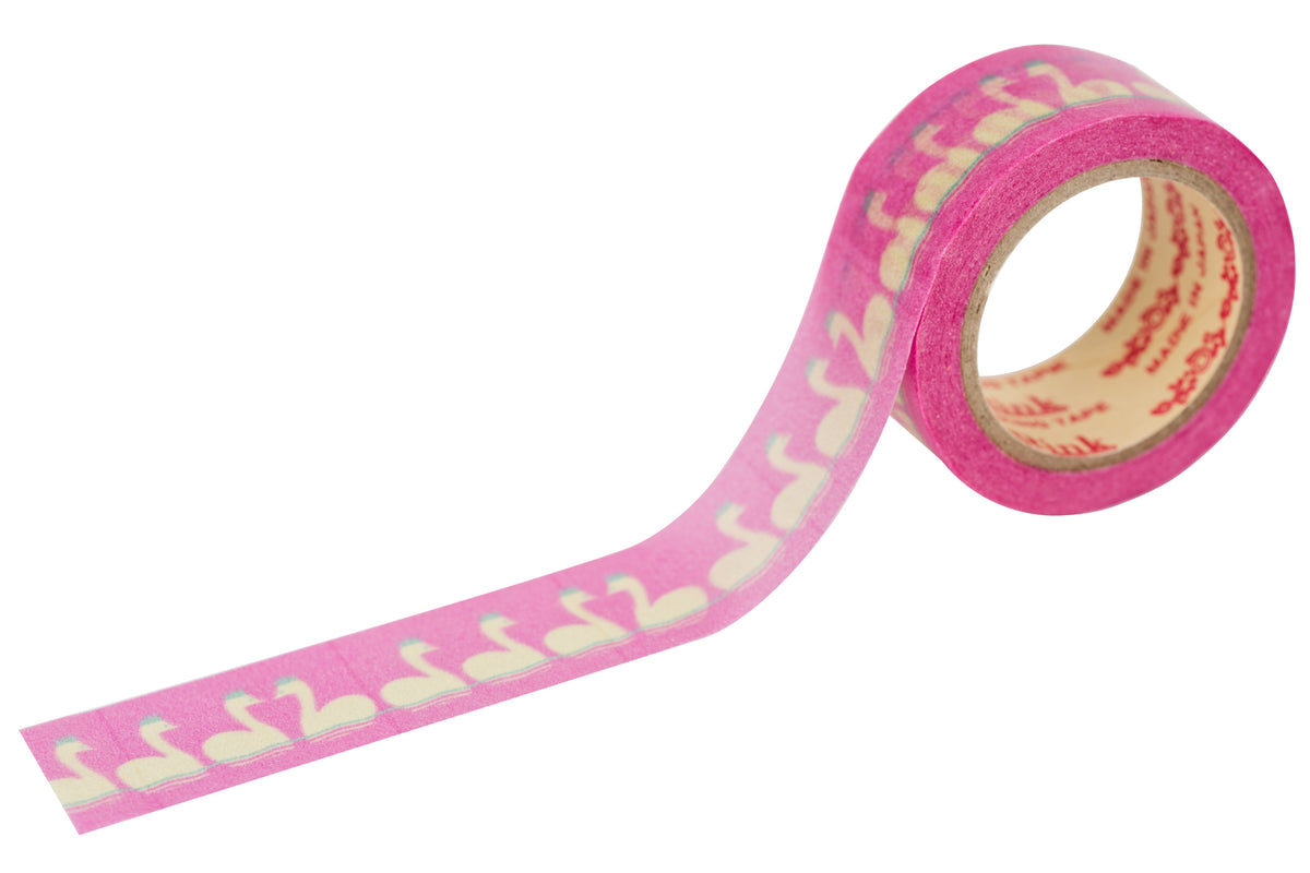Pink/Swans Washi Tape
