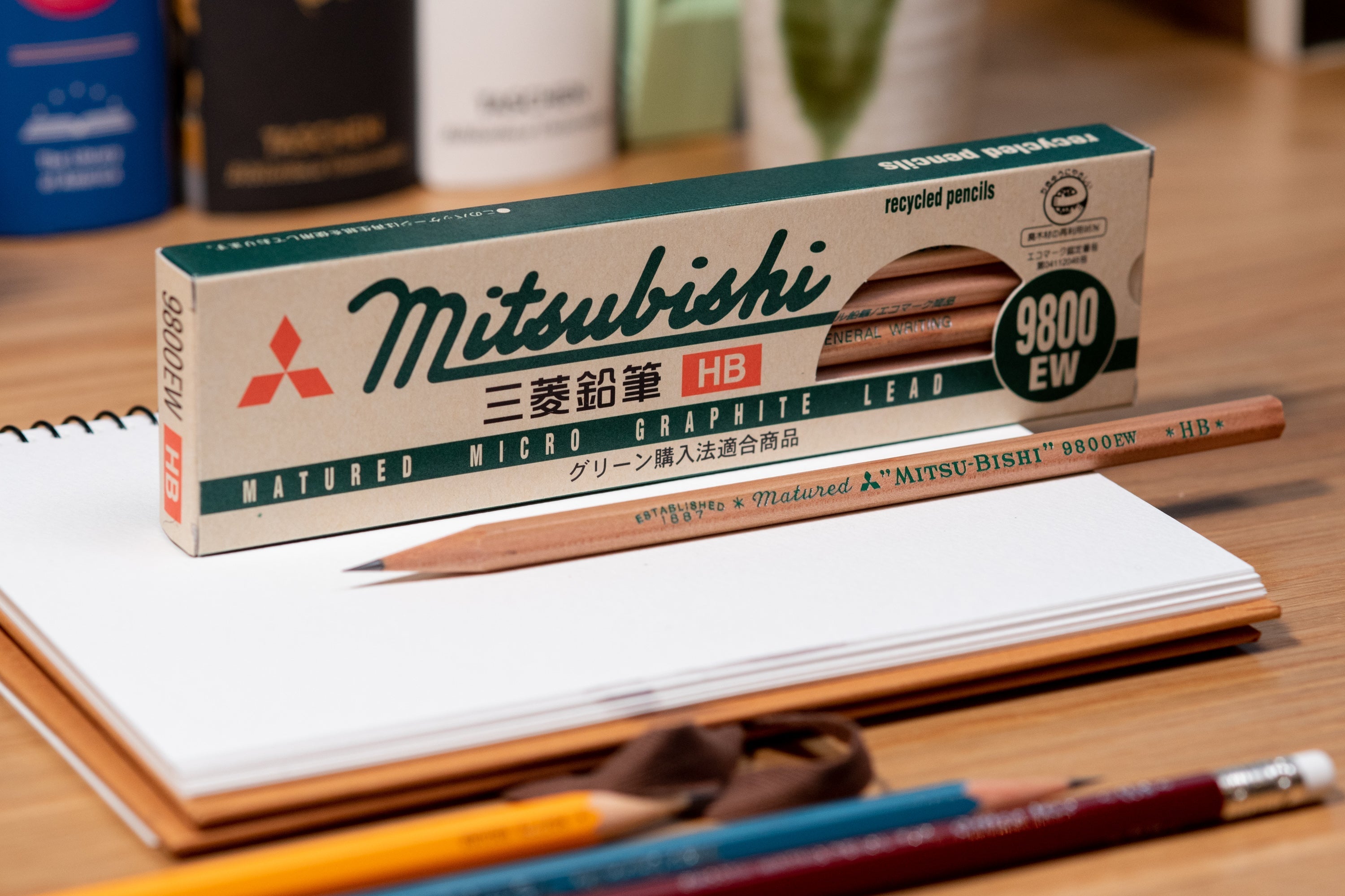 Mitsubishi Pencil Co. - Mitsubishi 9800EW Recycled Pencil, 2B, Single - St. Louis Art Supply