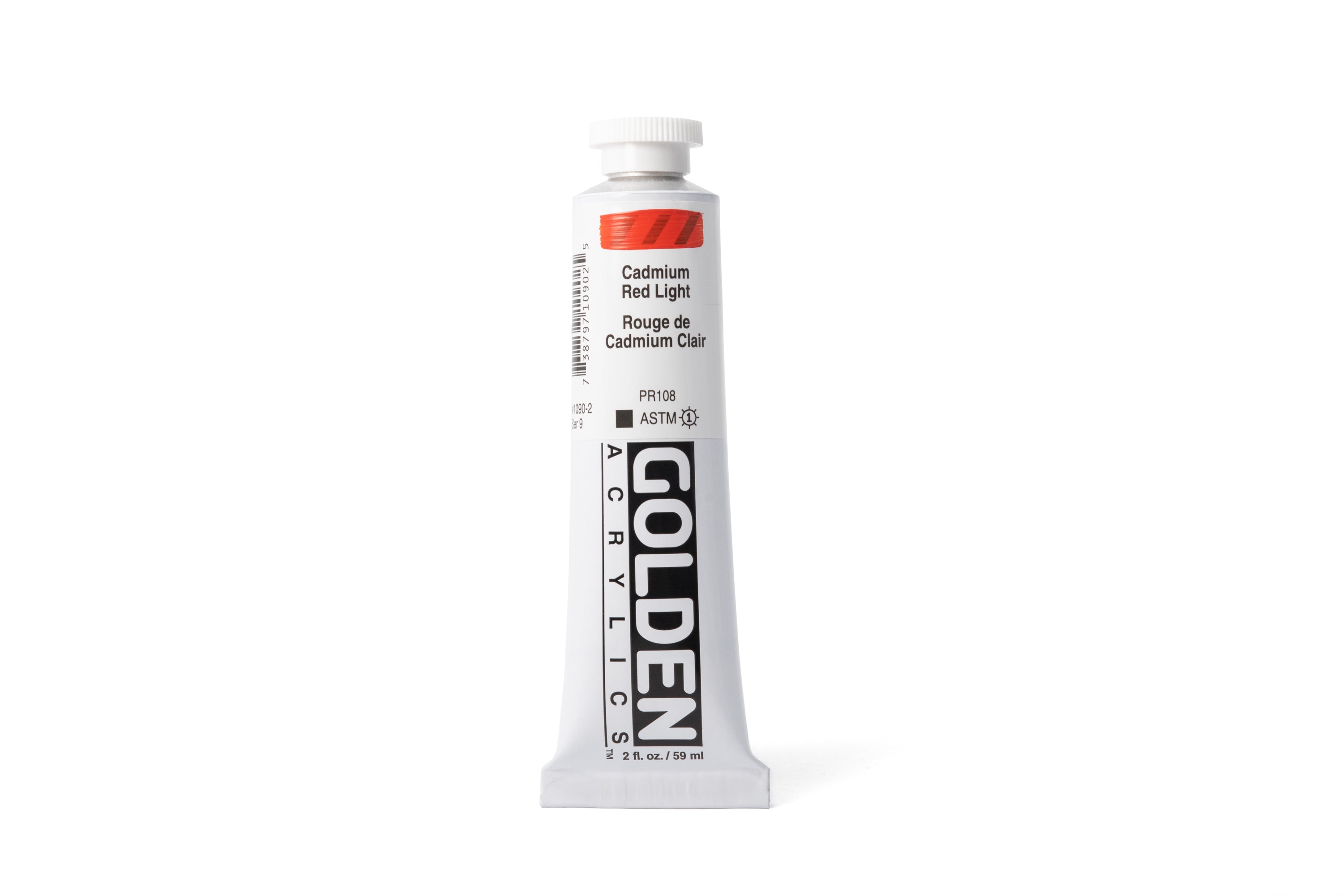 Golden Heavy Body Acrylics, Cadmium Red Light, 2 oz. Tube