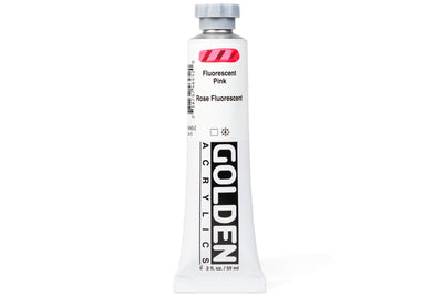 Golden Heavy Body Acrylics, Fluorescent Pink, 2 oz. Tube