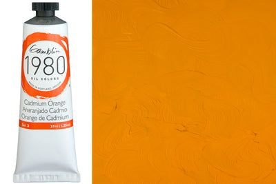 Gamblin 1980 Oil Colors, 37 mL, Cadmium Orange