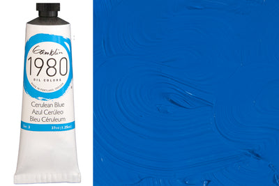 Gamblin 1980 Oil Colors, 37 mL, Cerulean Blue