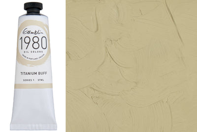 Gamblin 1980 Oil Colors, 37 mL, Titanium Buff