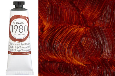 Gamblin 1980 Oil Colors, 37 mL, Transparent Red Oxide