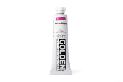 Golden Heavy Body Acrylics, Medium Magenta, 2 oz. Tube
