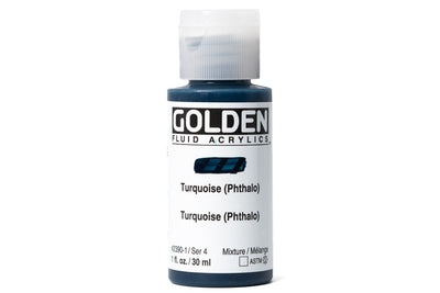 Golden - Golden Fluid Acrylics, Turquoise (Phthalo) - St. Louis Art Supply