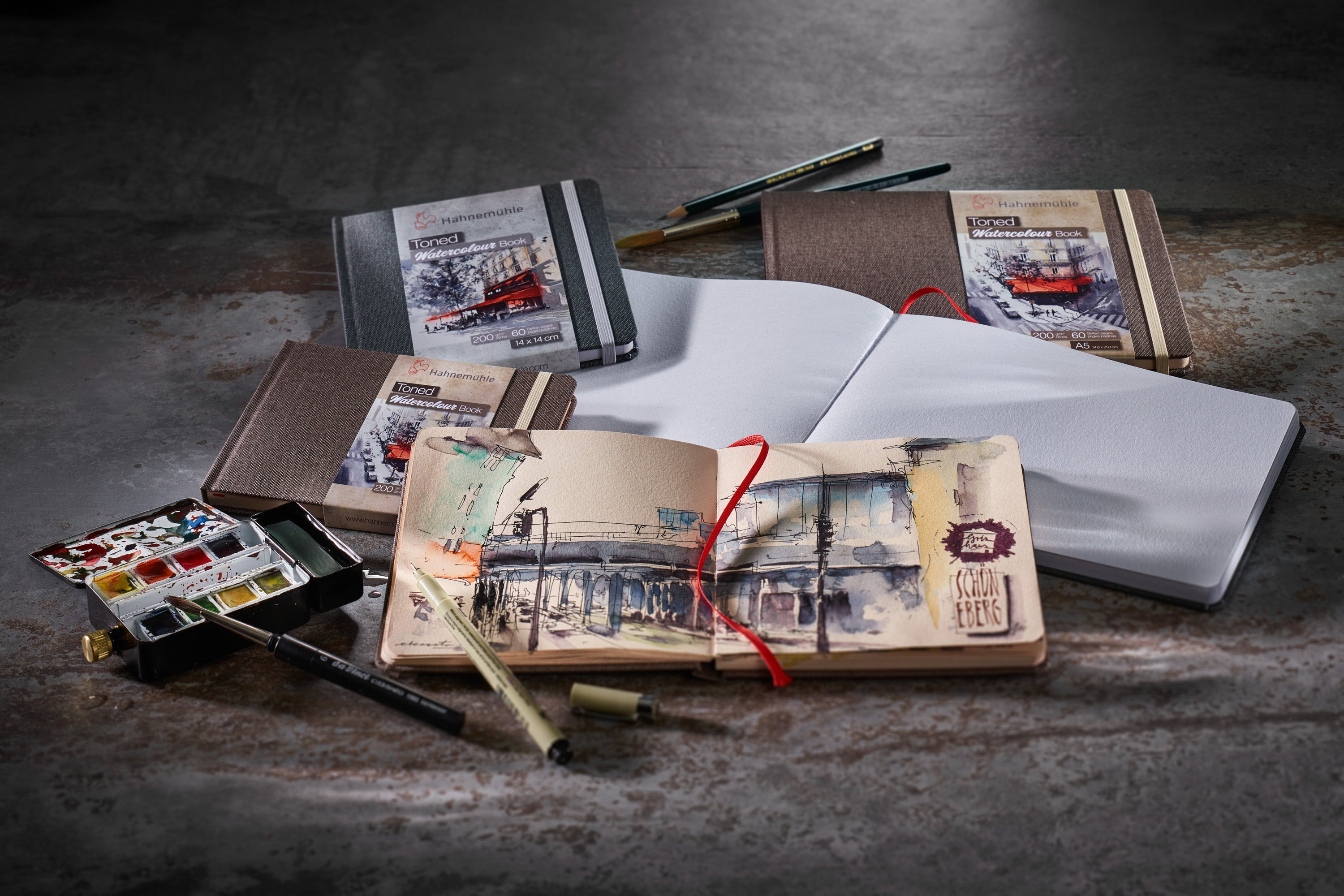 Hahnemühle - Toned Watercolor Book, Grey - St. Louis Art Supply