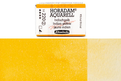 Schmincke - Horadam Watercolor Full Pan, #220 Indian Yellow - St. Louis Art Supply