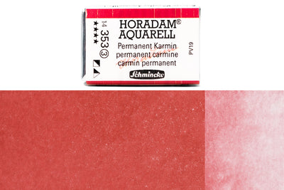 Schmincke - Horadam Watercolor Full Pan, #353 Permanent Carmine - St. Louis Art Supply