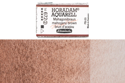 Schmincke - Horadam Watercolor Full Pan, #672 Mahogany Brown - St. Louis Art Supply