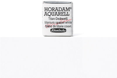 Schmincke - Horadam Watercolor Half Pan, #101 Titanium Opaque White - St. Louis Art Supply