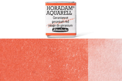 Schmincke - Horadam Watercolor Half Pan, #341 Geranium Red - St. Louis Art Supply