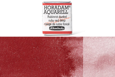 Schmincke - Horadam Watercolor Half Pan, #346 Ruby Red Deep - St. Louis Art Supply