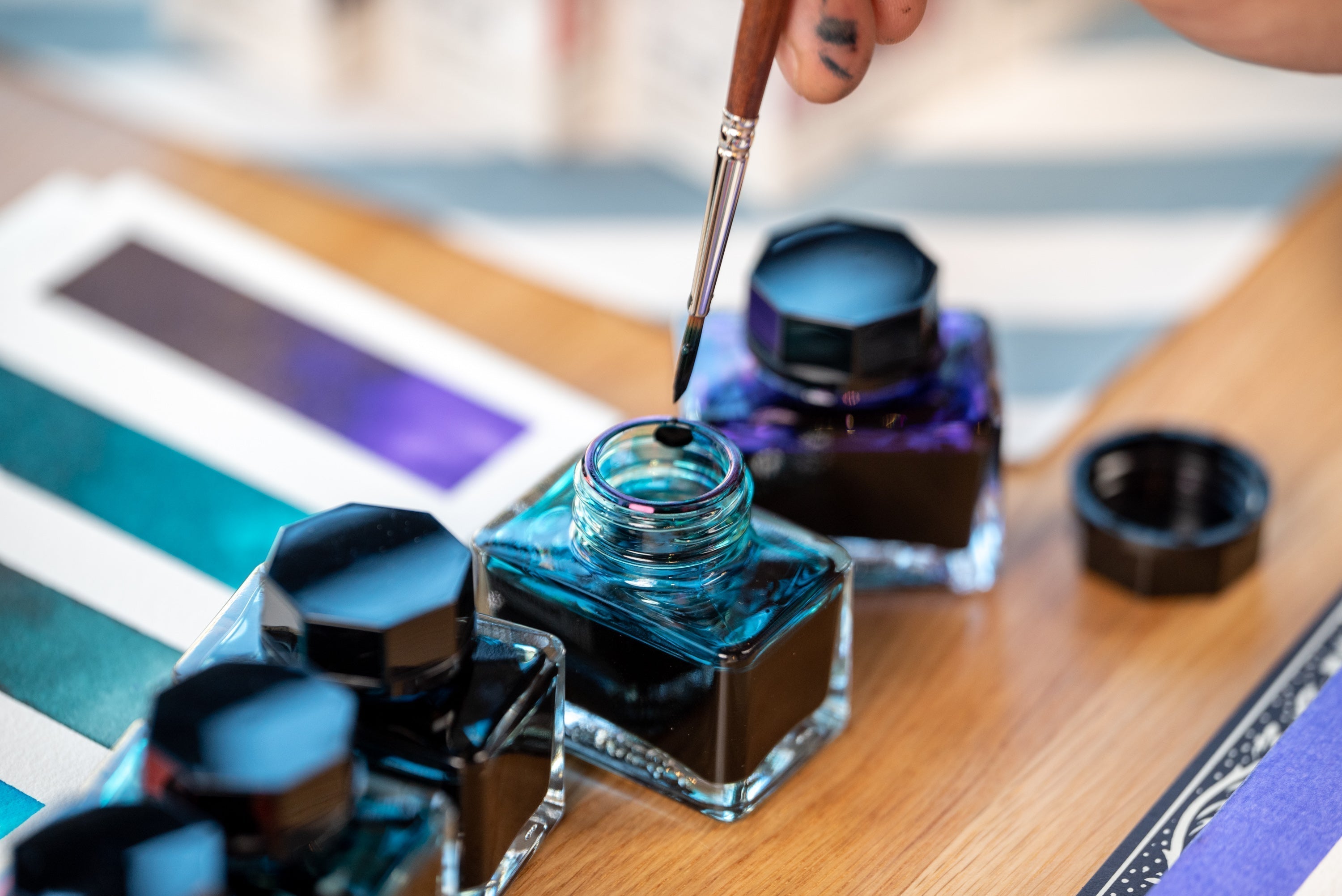 Kuretake - ink-café Meiji no Iro Fountain Pen Ink, #536 Shikon - St. Louis Art Supply