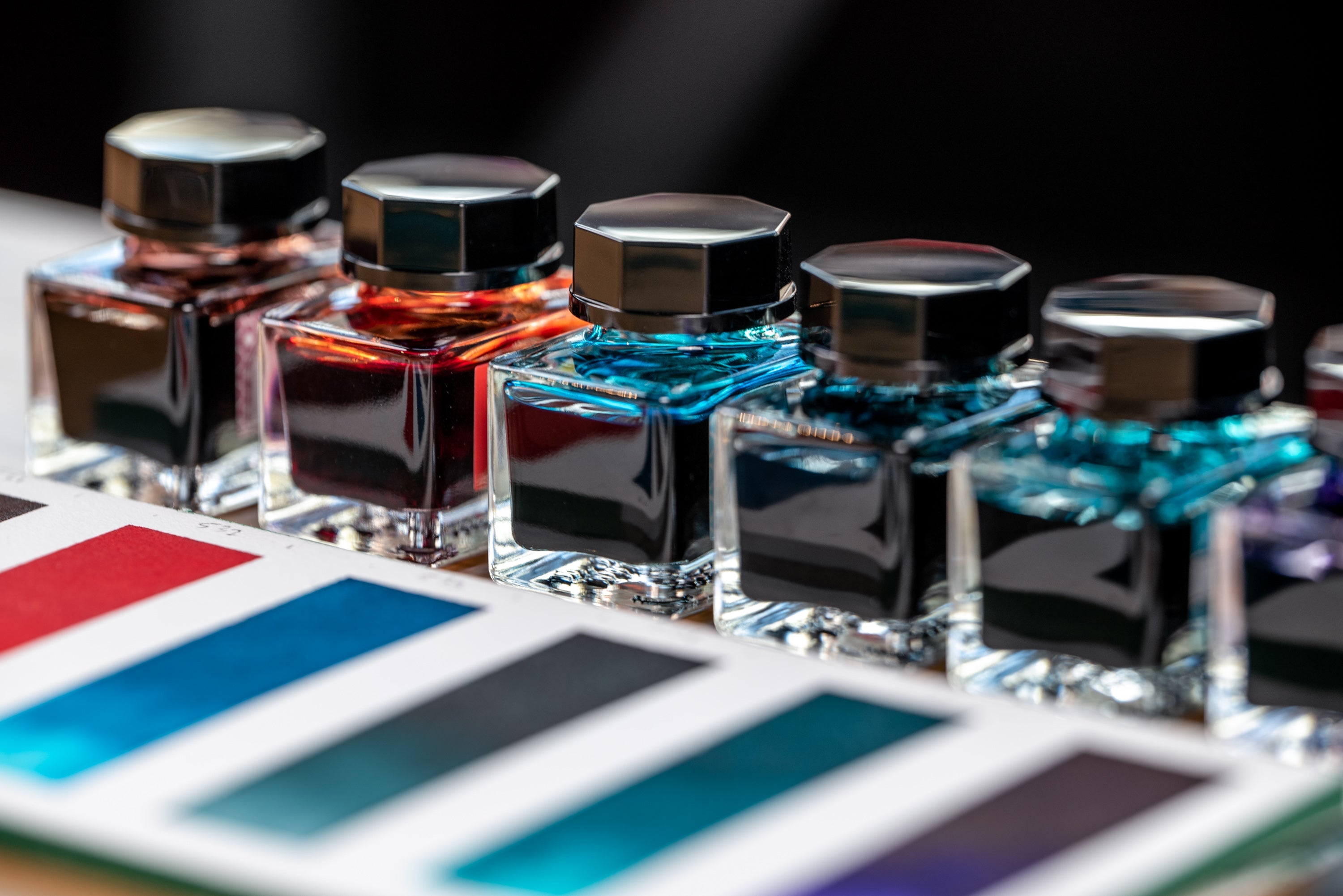 Kuretake - ink-café Meiji no Iro Fountain Pen Ink, #535 Kujakuryoku - St. Louis Art Supply