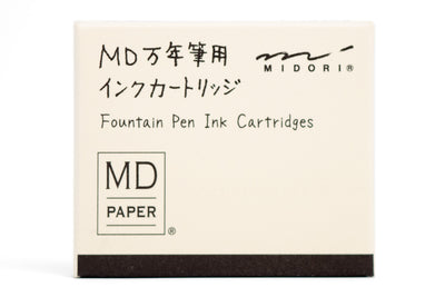Midori - MD Fountain Pen Ink Cartridges, Black - St. Louis Art Supply