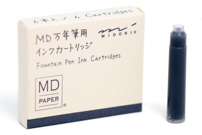 Midori - MD Fountain Pen Ink Cartridges, Blue-Black - St. Louis Art Supply