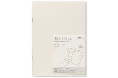 MD Notebook Light, A5 Blank, Set of 3