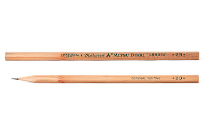 Mitsubishi Pencil Co. - Mitsubishi 9800EW Recycled Pencil, 2B, Set of 12 - St. Louis Art Supply