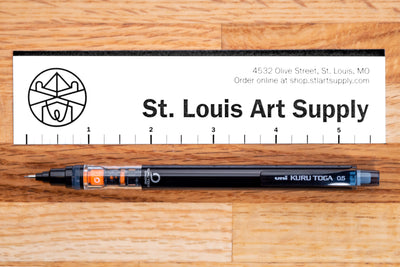 Mitsubishi Pencil Co. - Uni Kuru Toga Mechanical Pencil, 0.5 mm, Black, "Pipe Slide" - St. Louis Art Supply