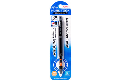Mitsubishi Pencil Co. - Uni Kuru Toga Mechanical Pencil, 0.5 mm, Black, "Pipe Slide" - St. Louis Art Supply