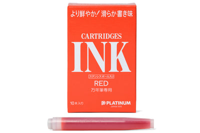 Platinum Red Ink Cartridges, Box of 10