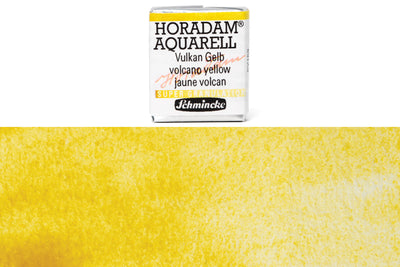 Schmincke - Supergranulation Watercolor Half Pan, #911 Volcano Yellow - St. Louis Art Supply