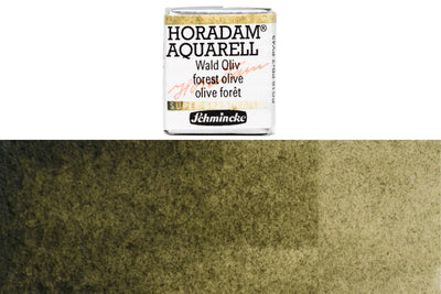 Schmincke - Supergranulation Watercolor Half Pan, #941 Forest Olive - St. Louis Art Supply