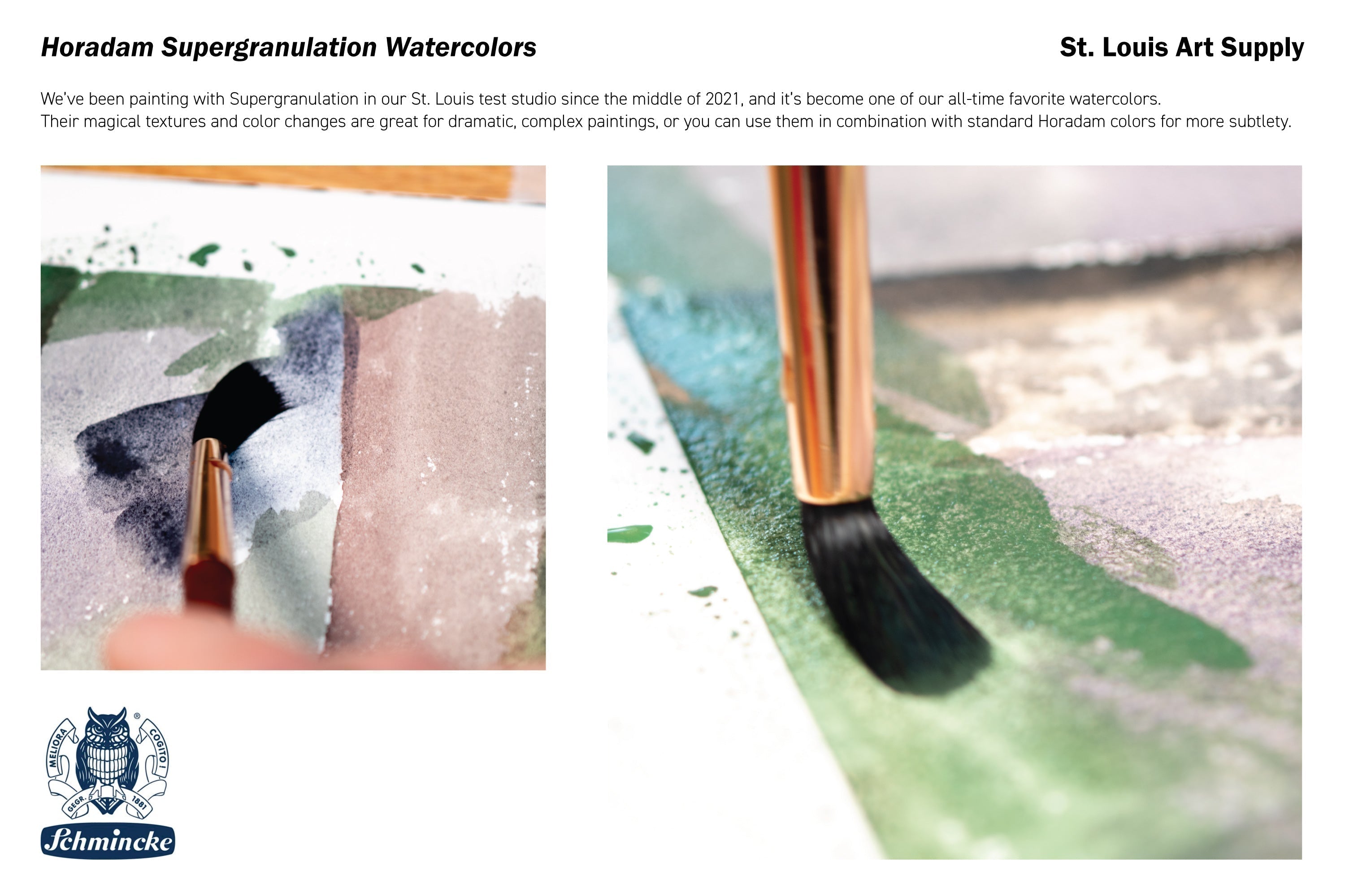 Schmincke - Supergranulation Watercolor Half Pan, #965 Glacier Black - St. Louis Art Supply
