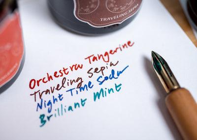 Taisho Roman Fountain Pen Ink, Traveling Sepia
