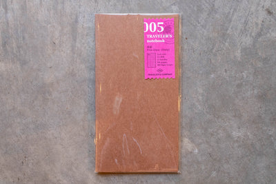 Traveler's Notebook Refill #005: Free Diary, Daily, Regular Size - St. Louis Art Supply